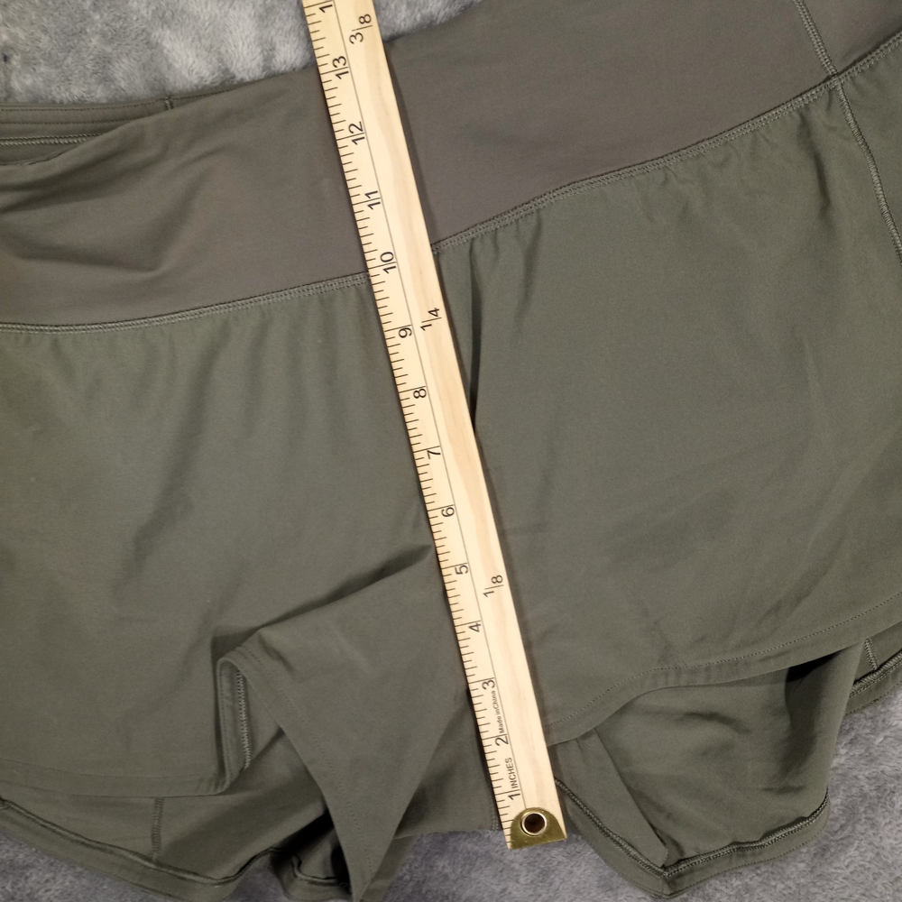 Lululemon Women's Olive Green Running Shorts Size 10 - Picture 11 of 12